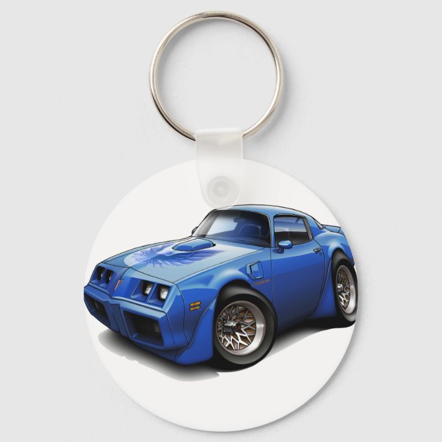 Chaveiro 1979-81 Trans Am Blue Car (Frente)