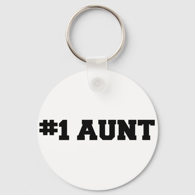 Chaveiro #1 Aunt, #1 Auntie, Number 1 Auntie, Best Aunt (Frente)