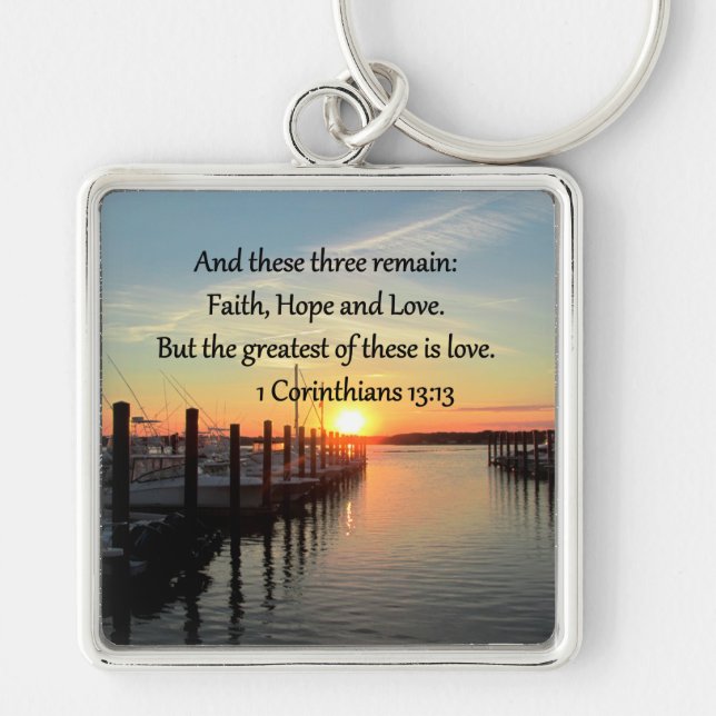 CHAVEIRO 1 CORINTHIANS 13 SUNSET DESIGN (Frente)