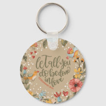 1 Corinthians 16:14 Aves Boho Floral com Foto