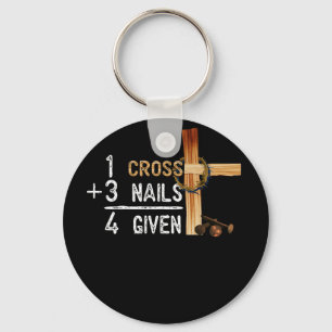 Chaveiro 1 cruz + 3 Unhas Igual a 4 dada cruz