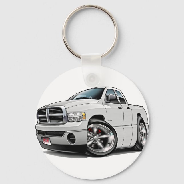 Chaveiro 2003-08 Ram Quad White Truck (Frente)