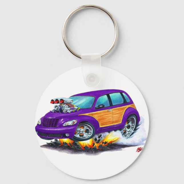 Chaveiro 2008-10 PT Cruiser Purple Woodie (Frente)