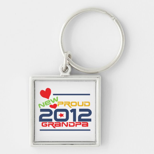 Chaveiro 2012 t-shirt e presentes orgulhosos do vovô (Frente)