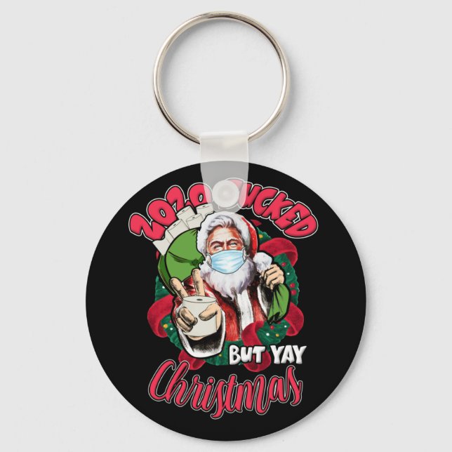 Chaveiro 2020 Chupou O Natal Engraçado Quarentena do Pai Na (Frente)