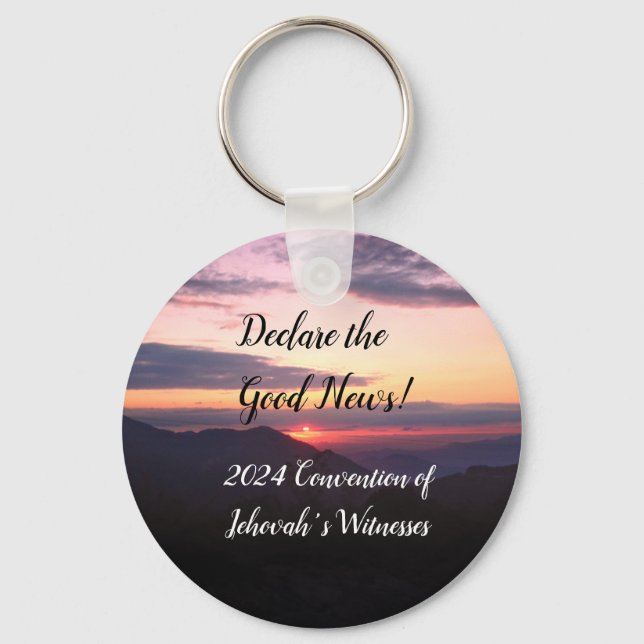 Chaveiro 2024 JW Convention Sunset customizable (Frente)