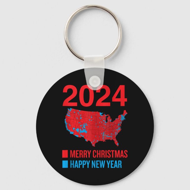 Chaveiro 2024 Mapa Eleitoral Exato Feliz Natal N (Frente)