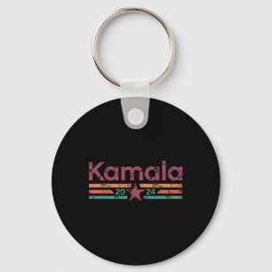 Chaveiro 2024 Retro Color Grunge Stripes Kamala Harris 2024