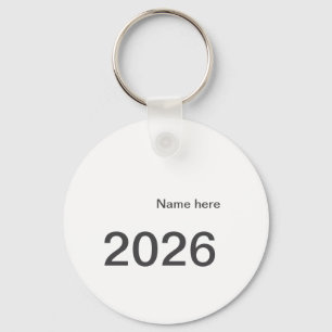 Chaveiro 2026 2027 2028 nome título aqui ano letra negrito 