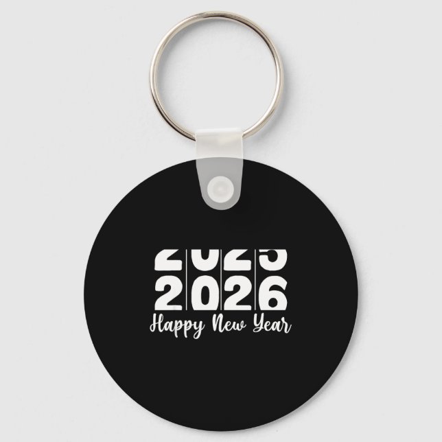 Chaveiro 2026 Happy New Year Bold Numbers Celebration Party (Frente)