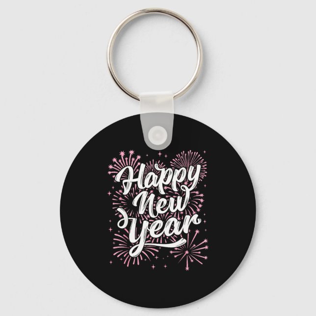 Chaveiro 2026 Happy New Year Eve Party Firework Men Women K (Frente)