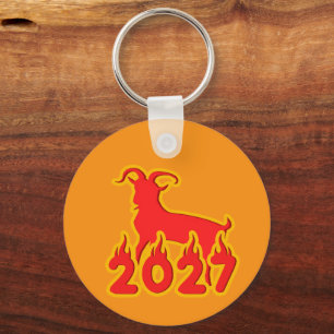 Chaveiro 2027 Ano do Bode de Fogo