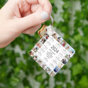 Chaveiro 20 Colagem De Fotos 2024 Anos No Calendário Geral