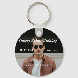 Chaveiro 20 de feliz simples data add name mod