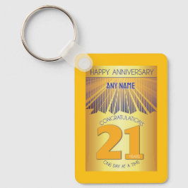 Chaveiro 21 Year Sober Anniversary | Golden Ray 12 Step