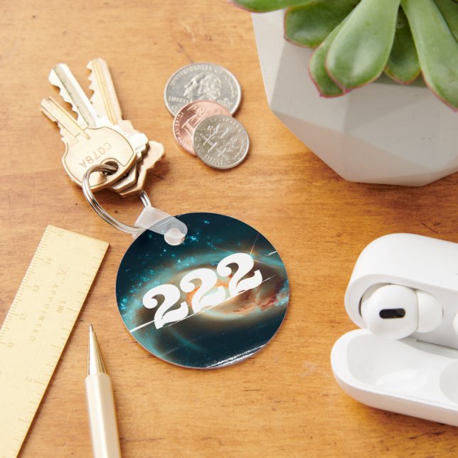 Chaveiro 222 Manifestação Universe Angel Number Galaxy (Mesa)