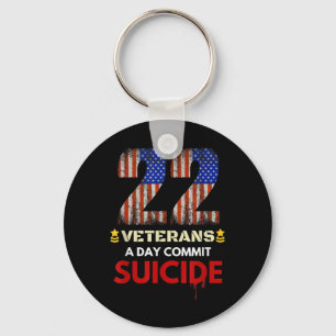 Chaveiro 22 Sensibilização para o Suicídio Veterano Dia de