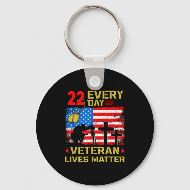 Chaveiro 22 Veterans A Day Veteran Suicide Prevention Aware (Frente)