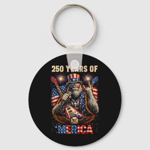 Chaveiro 250º Aniversário Bigfoot Merica Rocha Águia Patrio