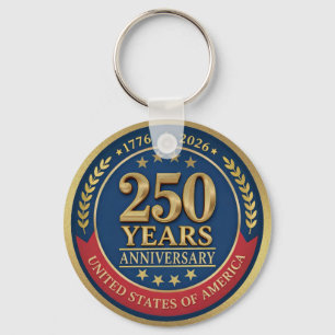Chaveiro 250º Aniversário EUA Patriótico 1776–2026