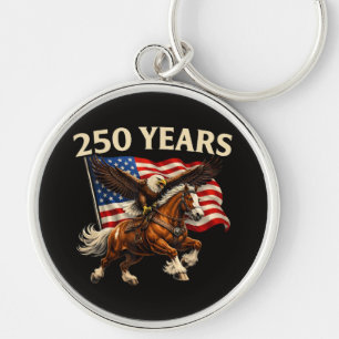 Chaveiro 250 Aniversário EUA Cavalo Ocidental Águia