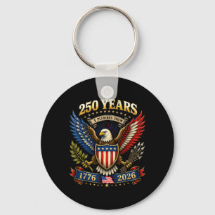 Chaveiro 250 Anos América 1776 2026 250º Aniversário 4º
