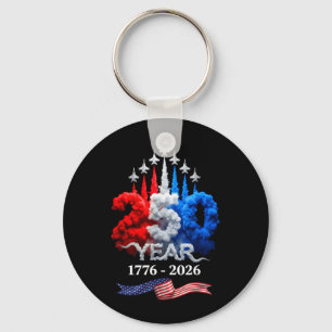 Chaveiro 250 Anos Americano 1776 2026 250º Aniversário 4 de