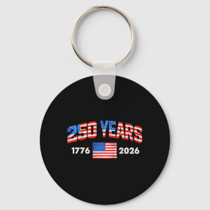 Chaveiro 250 Anos Bandeira Americana 1776 2026 250º