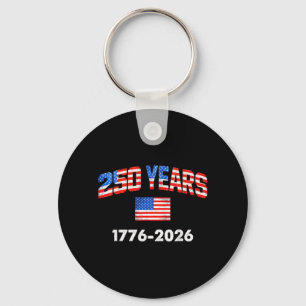 Chaveiro 250 Anos Bandeira Americana 1776-2026 250º