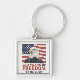 Chaveiro 250 Anos de Liberdade 1776-2026 Bandeira da Águia