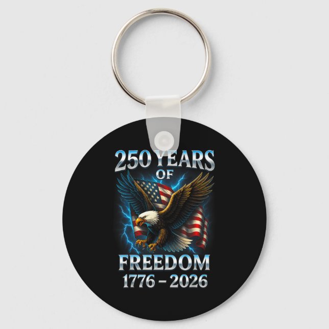 Chaveiro 250 Years Of Dom 1776 2026 Bald Eagle 250th Birthd (Frente)