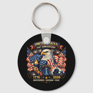 Chaveiro 250th Anniversary USA 1776–2026 American Heritage