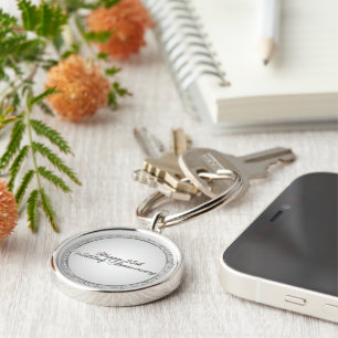 Chaveiro 25o Corrente chave de aniversário de casamento