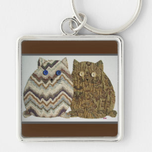 Chaveiro 2 Gatos Gordos #1