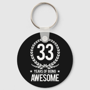 Chaveiro 33rd Birthday (33 Years Of Being Awesome)