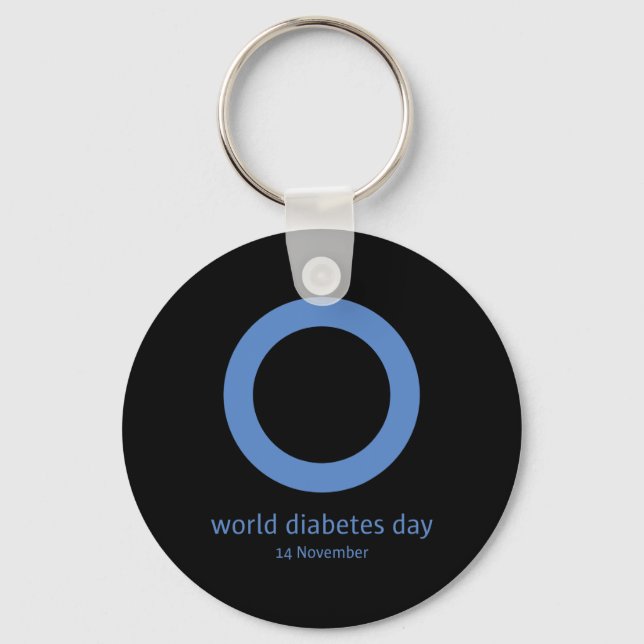 Chaveiro &#34;Dia Mundial da Diabetes &#34; Sensibilização  (Frente)