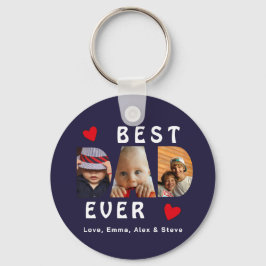 Chaveiro 3 Fotografias - Melhor Pai de Colagem Nunca Person