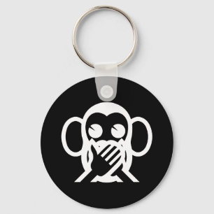 Chaveiro 3 Macacos Sábios Iwazaru 言 わ ざ る Fala NO
