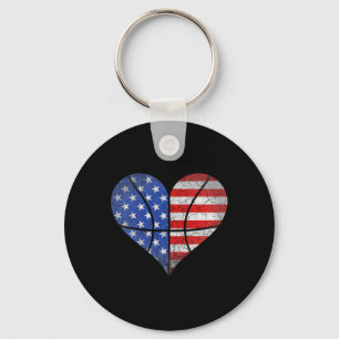 Chaveiro 4º De Julho Da American Flag Bysketbyll Heart Usa