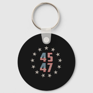 Chaveiro 45 47 Presidente Retro Vintage Usa Flag 2024 Presi