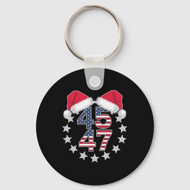 Chaveiro 45 47 Presidente Usa Santa Hat Cristo (Frente)