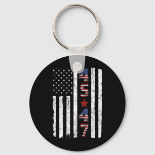 Chaveiro 45 47 Trump Presidente Inauguração EUA Retro Trump