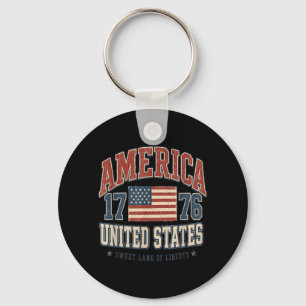 Chaveiro 4 de Julho Aamérica 1776 Estados Unidos Patriótico