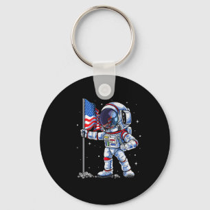 Chaveiro 4 De Julho Astronauta Americana Flag Funny Patr