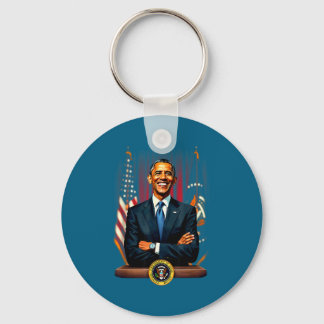 Chaveiro 4 De Julho Bandeira Dos EUA 44º Presidente Barack