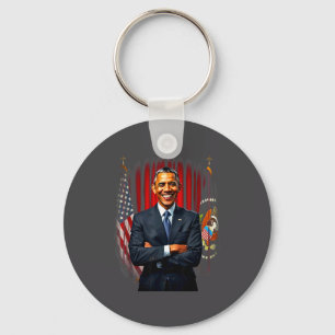 Chaveiro 4 De Julho Bandeira Dos EUA 44º Presidente Barack