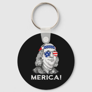 Chaveiro 4 De Julho Ben Franklin Merica USA Boys Girls Kid