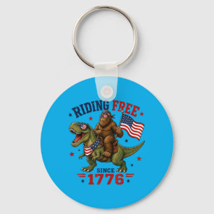 Chaveiro 4 De Julho Bigfoot Dinossauro Bandeira Dos EUA Men