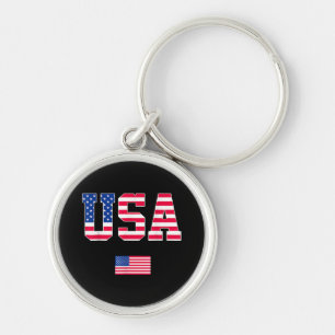 Chaveiro 4 de julho Camisa EUA Bandeira Americana Patriótic