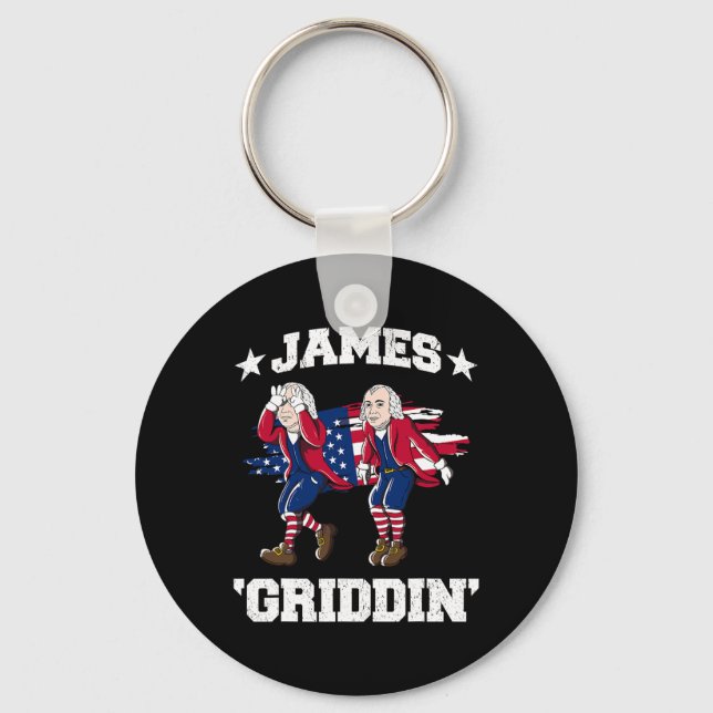 Chaveiro 4 De Julho De James Madison Griddy James Griddin (Frente)
